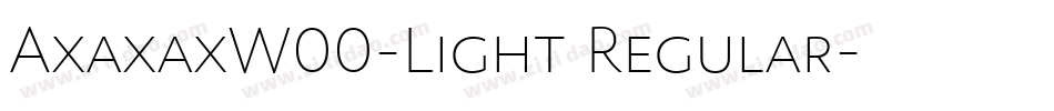 AxaxaxW00-Light Regular字体转换